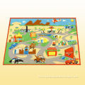 Pop Dispaly 1.8 M * 1.5m Colorful Printed Carpet Play Mat Rug With Latex Backing